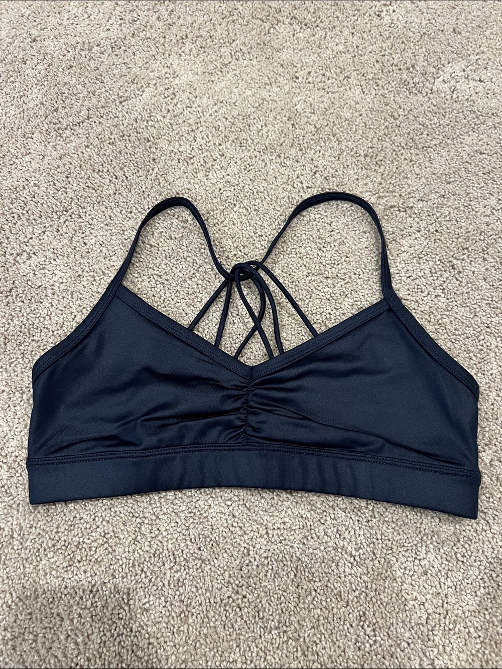 Navy Strappy Sports Bra